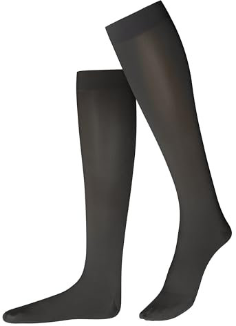 ITEM m6 - Kniestrümpfe mit Kompression für Damen, 30 DEN, 42-44, TRANSLUCENT 30 Conscious, Schwarz