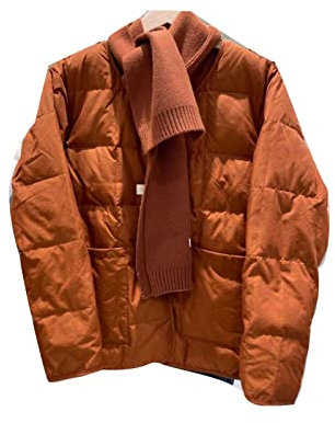 SUICRA Daunenjacken für Damen Leichte Daunenjacke Frauen Kurzer Rundhalsausschnitt Student Mode Weiße Ente Down Horn Button Mantel