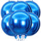 VIKY® 6 Stück Folienballon Geburtstag, 22 Zoll 4D Luftballons Geburtstag Helium Ballon Blau, Kindergeburtstag Deko Luftballon, Party Deko Ballons für Geburtstags, Graduation, Einschulung, Rente Deko