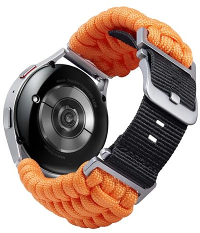 BINLUN Bracelet Montre en Nylon Paracorde Tressé 18mm 20mm 22mm Tissu Sport Bracelets Remplacement pour Montres Connectées Compatible avec Samsung Galaxy/Idéal pour Garmin/Convient pour Huawei