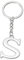PATIKIL Porte-Clés avec Initiale, Pendentif de Lettre S, Porte-Clés DIY pour Sac à Dos, Décoration pour Hommes et Femmes, Cadeaux de Fête, Argenté