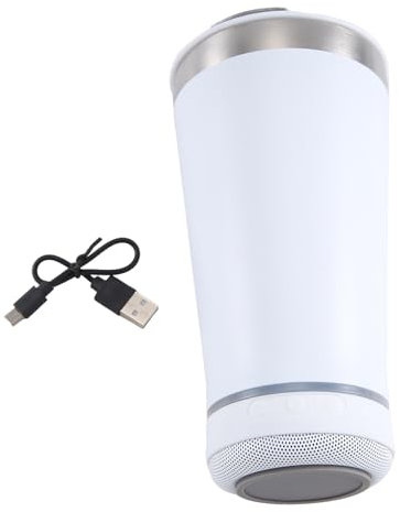 Kioball Vaso térmico USB de 473.6 g con Bluetooth, reutilizable, acero inoxidable, doble pared, 473 ml, de cerveza aislada con abridor fácil de instalar