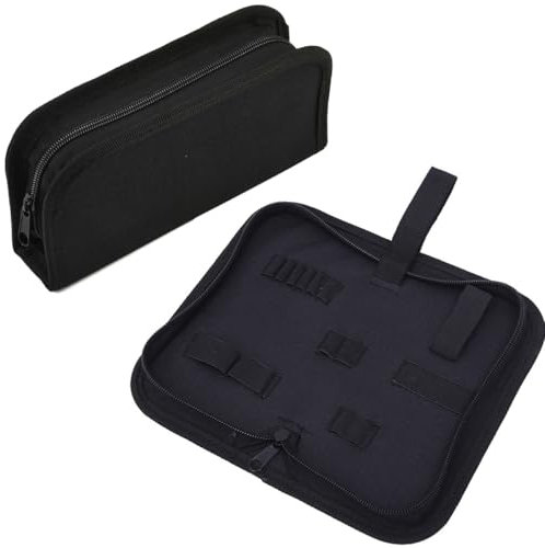 DraCra 2 Pack Watch Repair Kit Organizer Storage Bag Mini Pouch Carrying Case for Watches Toolkit Toolset Screwdriver Tweezers Pliers Kit Case Openner Band Link Pin Removal Spring Bar Tool Set