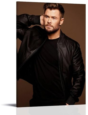 NeBaln Chris Hemsworth Schauspieler-Poster, Heimdekoration, Wandkunst, zum Aufhängen, Bild, Druck, Schlafzimmer, dekorative Gemälde, Raum, ästhetisch, 30 x 45 cm