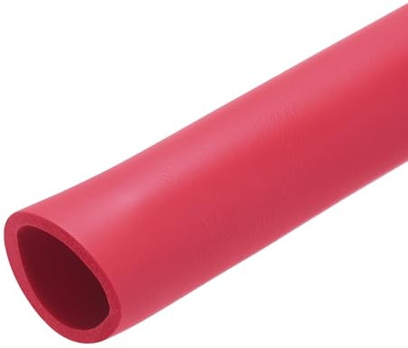 sourcing map Schaumstoffschlauch für Griffstütze, Rohrisolierung, 44 mm Innendurchmesser, 54 mm Außendurchmesser, 1 m Länge, Rot