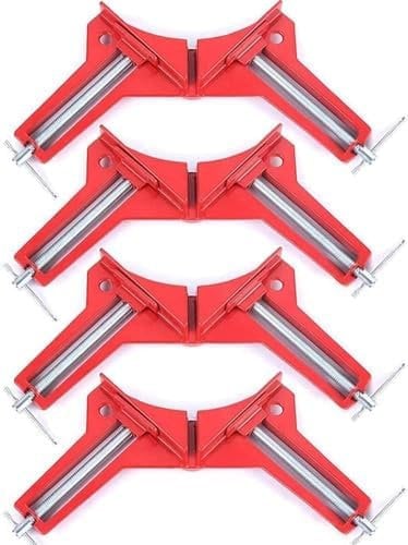 FengZeYing 4sets Corner Clamps for Woodworking, 90 Degree Right Angle Clamp for Wood Welding Jig Picture Photo Frame, Adjustable DIY Hand Carpenter Tool Miter Corner Clamp