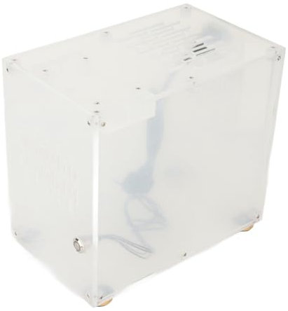 Xiuganpo Mini ITX PC Gaming Case, Transparent Acrylic, Mini Tower, Supports Mini ITX Motherboard, SFX Power Supply, 2x2.5 Inch SSD, 210x140x40mm GPU, Advanced Cooling System