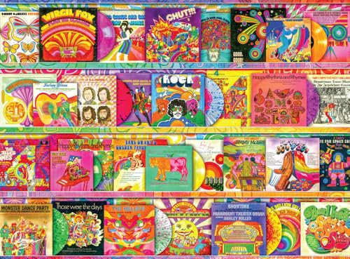 Buffalo Games - Aimee Stewart - Retro-Albumcover - 1000-teiliges Puzzle für Erwachsene - Herausforderndes Puzzle perfekt für Spieleabende - Fertige Größe ist 26,75 x 19,75 cm