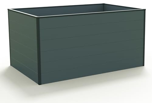 GFP Hochbeet Kräuter-Gemüse-Beet Aluminium Christina - 150x99x77cm - anthrazit