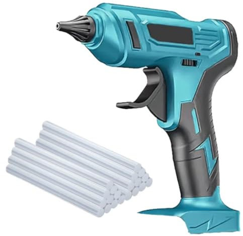 Cordless Glue Gun, 18V Hot Glue Gun with Glue Stick 11mm, Compatible with Makita 18V Battery, Fast Heat Up, Safe Anti-Leaking Nozzle for DIY, Gift Wrapping, Craft, Repair (Without Battery & Charger)