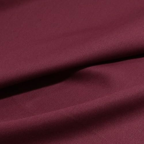 TOLKO sommerlicher Modestoff Dekostoff mit Baumwolle | Blickdicht knitterarm 145cm breit Bekleidungsstoffe Dekostoffe Vorhangstoffe zum Nähen Meterware Dekorieren (Bordeaux)