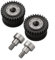 Metall-Filament-Antriebsgetriebe für Creality für K1C Max für Ender 3 V3 Plus 3D-Drucker, Extruder-Set, gehärteter Stahl, Doppelgetriebe, kompatibel mit PLA, TPU, PETG ABS (schwarz)