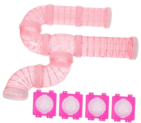 Abaodam Hamsterkäfigröhre Aus Kunststoff DIY-hamstertunnel Selberbauen Hamsterspielzeug Zum Verbinden Von Röhren Für Kleintiere Hamsterkäfigzubehör Zum Erweitern des Spielplatzes