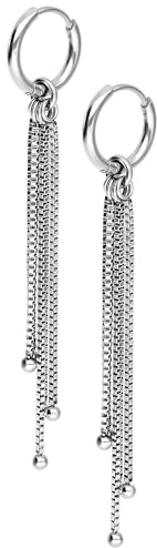 Wildcat Ohrringe - Little Square Venezia Chain Hoops (pair) - Roségold - Chirurgenstahl 316L - wasserfest, langlebig, hautverträglich