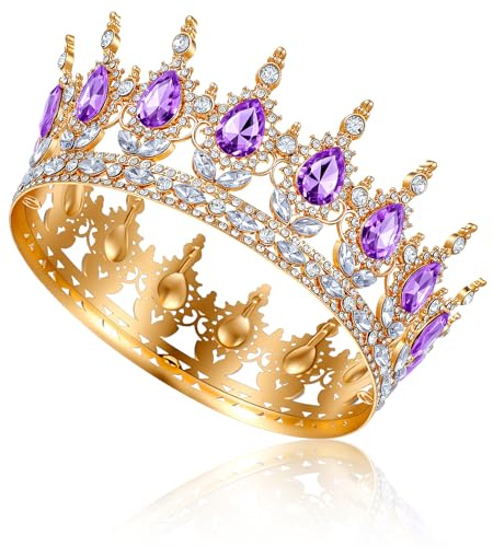 1 Stück Krone Damen Prinzessin Tiara Kristall Tiara Prinzessin Kristall Strass Stirnband Hochzeit Tiaras Kronen Glitzernde Braut Diadem Haarschmuck Krone für Torte Party Festzug Hochzeitsfeier