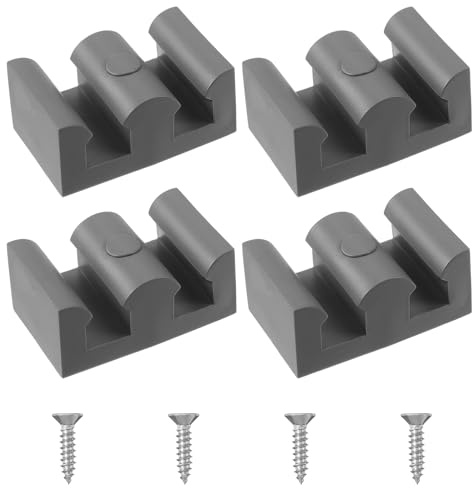 Sorcristy 4 Pcs Shower Door Stopper for Sliding Doors Silicone Door Bumpers Framed Rubber Bumper with Screws for Frameless for All Kinds of Shower Glass Moving (Grey)