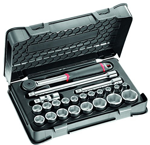 USAG 606 1/2 EA U06060302 Assortimento in Cassetta di ABS con Bussole Esagonali (23 pezzi)