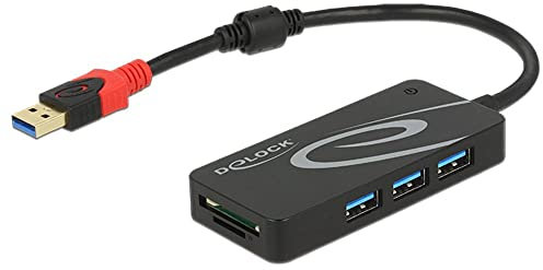 Delock 62899 USB-Hub USB3.1 TypA 3X USB3.0 TypA +2X Slot SD