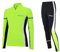 Airtracks Herren Winter Laufset Thermo Laufhose Lang Laufshirt Langarm Sweatshirt Fleece Funktionsshirt Sport Langarmshirt Jogginghose Leggins - neon - XXL