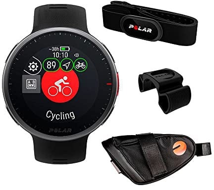 Polar Vantage V2, H10, Multisport Smartwatch con GPS, Monitor de frecuencia Cardíaca, Controles de música, Meteorología, altimetría, Paquete de Ciclismo, M/L, Negro y Negro