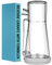 Carafe à eau de nuit de chevet avec verre à gobelet, carafe de nuit transparente avec dessous de verre en silicone pour chambre à coucher et chambre d'amis, carafe à décanter pour bain de bouche en