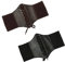 peiyee Damen Corset Belt Korsett 2 Stücke, Mittelalter Schnürkorsett Gebundener, Schwarz & Braun Frauen Tied Waspie Gürtel, Klettverschluss Taillenkorsett Ledergürtel Passend für Damen Korsett
