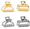 4 Pièces Clip à Cheveux Griffe Petite Taille en Métal Barrettes Cheveux Attache Pince Antidérapante Creuses Pinces à Mâchoires Antidérapantes pour Femmes Cheveux Épais & Cheveux Fins (Or/Argent)