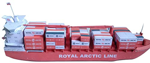 MOOKEENONE 1:400 Schiffspapier Modell dänisches Containerschiff Mary Arctica Modell DIY Kit (Unassembled Kit)
