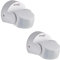 Oktaplex Bea 2er Set Bewegungsmelder Aussen 230V IP65 schwenkbar 180° & 360° Bewegungssensor 12m Reichweite 230V Weiss Aufputz Infrarot-Sensor
