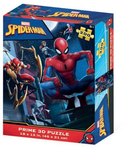 Grandi Giochi PUA08000 Spiderman Vertikales Lentikular-Puzzle mit 200 Teilen und 3D-Effekt Verpackung-PUA08000