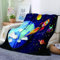 EHOMERY Kuscheldecke Weiss Decke XL Kuscheldecke Lieblingsmensch Warme Decke Für Draußen Rakete Karikatur Hosting-Decke Dekorative Weiche Kuscheldecken Dunkellila 150x130cm