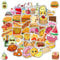 PANMAY 50 Stück Hamburger Pommes Thema Aufkleber,Leckeres Essen Milchtee Frucht Hamburger Pommes Thema Aufkleber,DIY Aufkleber Set für Wasserflaschen,Fahrrad,Roller, Helm,Notebook,Kindergeburtstag