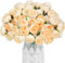 Hobyhoon Künstliche Ranunkel, 2 Blumenstrauß, 30 cm, Seidenblumen mit Stielen, 54 Kronen, Blumenstrauß, Dekorationen für Tafelaufsätze, Arrangements, Brautparty, Gelb