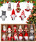Toaren 12 Weihnachtsmann Weihnachtsanhänger Dekoration Weihnachtsklammern Weihnachtswichtel klein,Christbaum-Figuren Anhänger Wichtel Baumbehang,Weihnachtsbaumschmuck Holz für Anhänger,Dekorationen