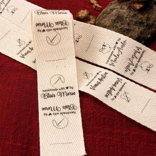Personalisierte Nähetiketten, Individuelle Baumwolletiketten Für Handgefertigte Artikel, Kunsthandwerk, Kleidung, Strickwaren, Quilts (20–200 Stück) Faltbares Nähzubehör