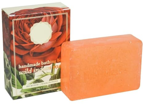 Ayurvedic Rose Handmade Bathing Soap Bar | Skin Detox | For All Skin Types | Organic & Chemical-Free | For Men & Women