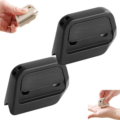 Auto-Retract Ceramic Mini Box Cutter with Auto-Retractable Blade, Pocket Sized Right Angle Groove Design, Fridge Magnet Portable Opener for Home Office Travel & Cardboard Craft Using (2 Pcs,Black)