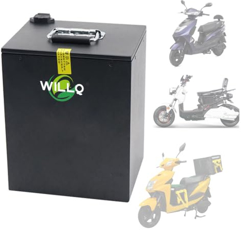 WILLQ 72V 20Ah 30Ah 40Ah 50Ah 60Ah 80Ah Motorradbatterie, 72-Volt-Lithium-Akkupack für 500W-5000W Moped- und Dreiradmotor-Kits mit BMS,72v40ah
