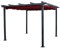 Gazebo Pergola da Veranda con Struttura in Acciaio Colore Antracite 3 X 3 Metri con Copertura apribile Antipioggia Burgundy