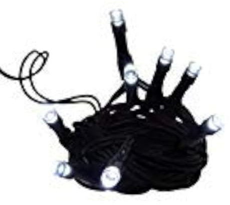 Christmas Concepts® 8 White LED Lights with Black Cable - Decorations - FairyLights - Indoor Lighting