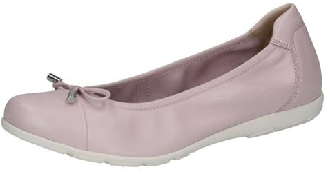 CAPRICE Damen Ballerinas aus Leder mit Schleife, Rosa (Lt.Purple Perl), 38 EU