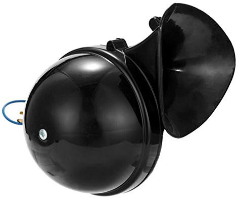 Autohupe Auto Elektrische Hupe Schneckenhörner Ultra Lautes Horn,Auto Schneckenhorn 12V/24V 3000DB Einzelhorn Universal für Lkw Auto Boot Fahrrad,Schwarz 12V