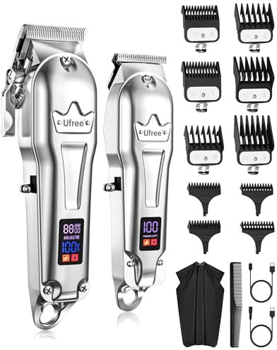 Ufree Haarschneidemaschine für Männer Barber Clippers Set Clippers zum Haarschneiden Haarschneidemaschine für Männer Professionelle schnurlose Haarschneidemaschine