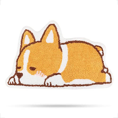 Niedlicher Badteppich Badematte für Badezimmer Rutschhemmender Weicher Badteppich für Duschen Niedlich Plüsch Mikrofaser Super-saugstark Plüschteppich für 40x65cm…