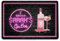 Personalised Bar Sign - Pink Neon effect Gin Bottle Cocktail Bar Sign A4 metal bar sign