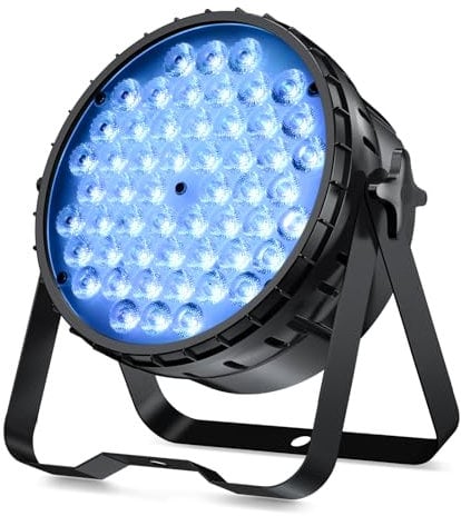 BETOPPER LED Par Strahler 54x3W LED Bühnenlicht mit Auto/Musikgesteuert/ DMX512, Partylicht RGB 3-in-1 7 Farbe Bühnenbeleuchtung, LED Par Licht für Hochzeit Club Bar Konzertbars Show Party (1 Stück)