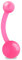 Treuheld® Bauchnabelpiercing aus Kunststoff | Farbe: Pink/Rosa | Größe: 1,6 x 10 mm (Kugeln: 5 + 8 mm)
