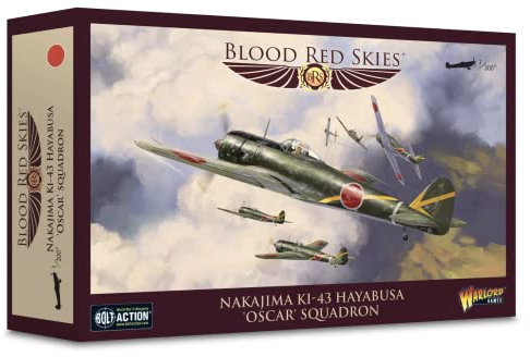 Warlord Blood Red Skies Nakajima KI-43 Hayabusa Oscar Squadron 1:200 WWII Mass Air Combat Table Top War Game 775101006