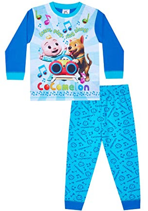 CoComelon Schlafanzug für Jungen, lang, Blau, blau, 98