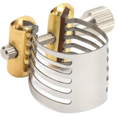 Clip Para Boquilla De Saxofón, Ligadura Para Boquilla De Saxofón Soprano Soporte Para Ligadura De Boquilla De Saxofón De Acero Inoxidable Con Caja De Almacenamiento Para Amantes Del Saxofón